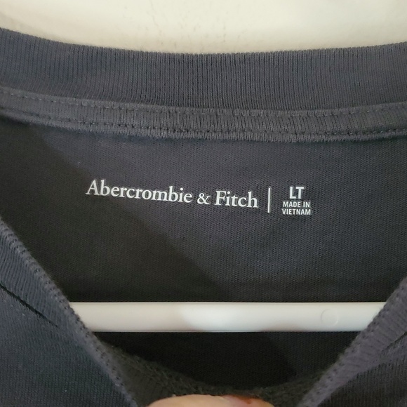 Abercrombie & Fitch T-Shirt Maxi Dress Size Large Tall Grey Side Slit Minimalist - Picture 6 of 11